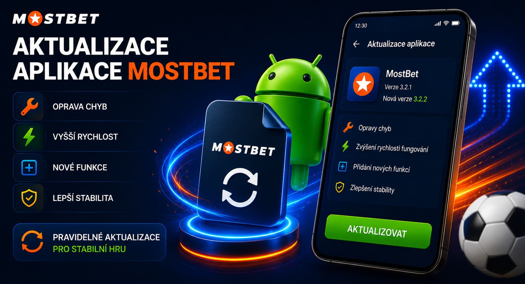 Aktualizace aplikace Mostbet APK pro Android