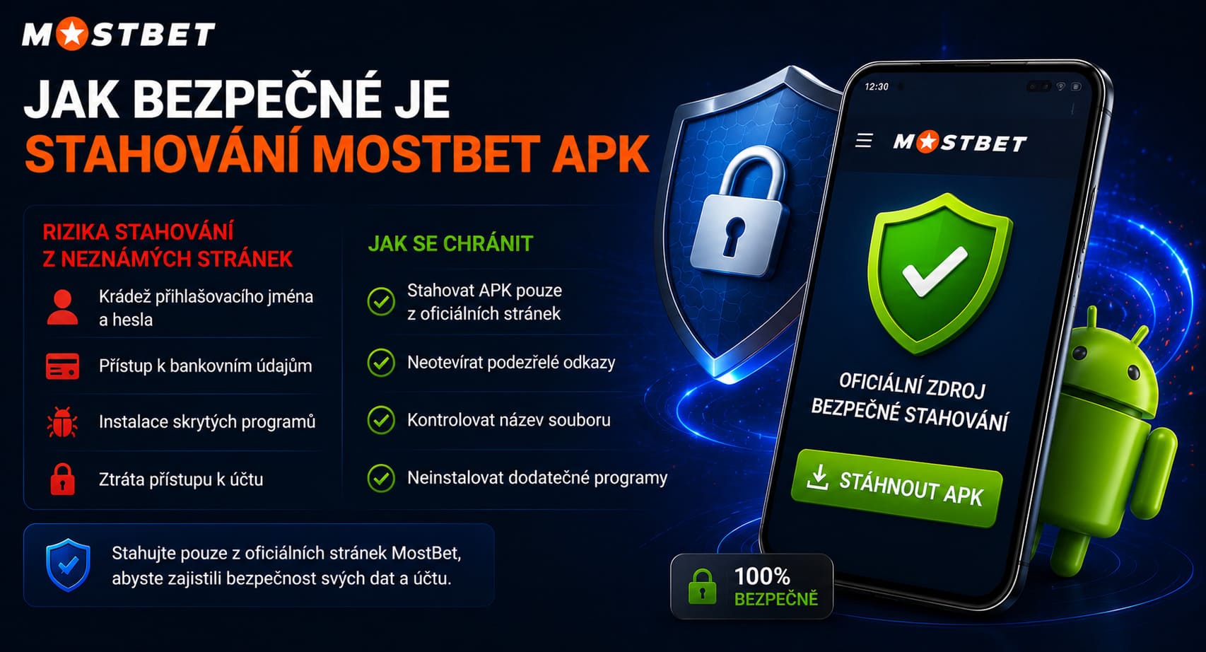 Bezpečné stahování Mostbet APK pro Android
