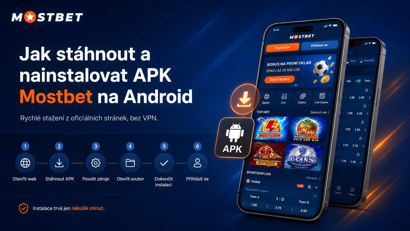 Instalace MostBet APK do telefonu s Androidem krok za krokem