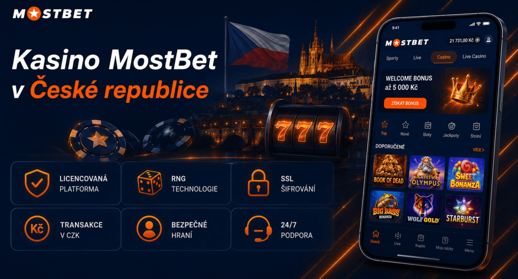 MostBet kasino v České republice – RNG, SSL a platby v CZK